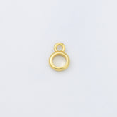 18K Gold Filled Dainty Pendant Bail Clasp, Bail Round Loop for Pendant Jewelry Kit Supplies for DIY Jewelry Making, Charm Holder Clasp, CL595