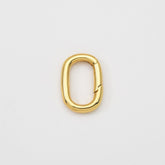 18K Gold Filled Oval Spring Clasp, Gold Spring Carabiner Clasp, Dainty Minimalist Clasp for DIY Necklace Bracelet Jewelry Making, 22x15mm, CL604