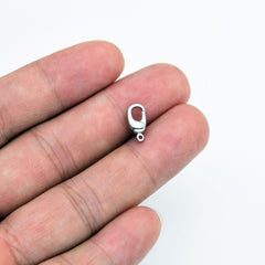 18K Gold Filled Gold and Silver Lobster Claw Clasp Closure Findings Supply for Necklace Bracelet Jewelry Making, 10x4mm, CL606