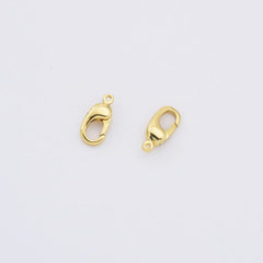 18K Gold Filled Gold and Silver Lobster Claw Clasp Closure Findings Supply for Necklace Bracelet Jewelry Making, 10x4mm, CL606