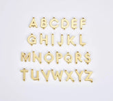 18K Gold Filled Dainty Initial Charm Connector, Alphabet Pendant, Letter A-Z Personalized Charm for Jewelry Supply Bracelet Necklace, CN459