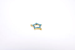 14K Gold Filled Micro Pave CZ Star Connector, Pave Star, Star Stud Earrings, Star studs, Diamond Star, Pave Finding, 13x10mm, CN062