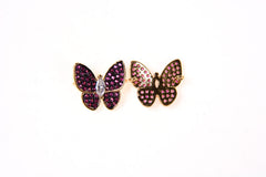 14K Gold Filled Charm Dainty Cubic Butterfly Pendant, Bracelet Charm, Necklace Pendant, Micro Pave Animal Jewelry Supply 14X13MM, CN068