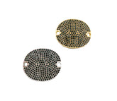18K Gold Filled Oval CZ Micro Pave Connector, Oval Connector, Oval Colored Connectors, Connector Charm, Cubic Zirconia, Connector, 24x20mm, CN118