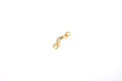 14K Gold Filled Crescent Moon Connector, CZ Micro Pave Crescent Moon Connector, Gold Crescent, CZ Moon Charm, Jewelry Making, 16x6mm, CN158