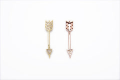 14K Gold Filled Arrow Connector, Arrow Head Charm, Arrow Charm, Arrow Pendant, Arrow Shape, Cupid Arrow, DIY, Jewelry Making, 7X36MM, CN203