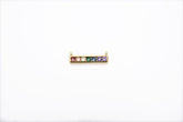 18K Gold Filled Rainbow CZ Bar Connector, CZ Micro Pave Bar Charm, Pride Rainbow Jewelry, Long Bar Pendant, 20x6mm, CN204