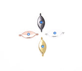 14K Gold Filled Turquoise Evil Eye, Evil Eye Charm Connector, Evil Eye Bracelet Charms, Evil Eye Necklace, Evil Eye Pendant, 18x7mm, CN214