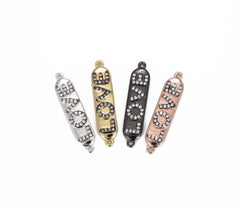 14K Gold Filled Love Connector CZ Micro Pave, Cubic Zirconia I Love You Necklace, Charm Connector, Pave Love Word Charm, 31x7mm, CN233