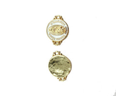 18K Gold Filled Our Lady of Guadalupe Enamel Connector, Virgin Mary Connector, Charm Connector, Gold Connectors, 22x16mm, CN286