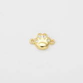 18K Gold Filled Dog Cat Paw Charm Connector, Animal Paw Print Charm Link Connector for Necklace Bracelet Jewelry Making Supply, 13x9mm, CN486