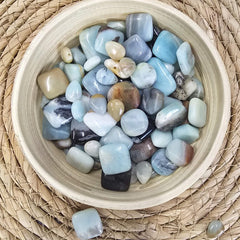 Amazonite Tumbled Crystal Bead, Healing Stones, Crystals for Anxiety, Heart and Throat Chakra, Stone for Meditation, COBD204