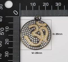 18K Gold Filled Om Necklace, a Mystical, Energy and Spiritual Gift For My Yoga Teacher, 18K Gold Symbolic for Buddhist Friend, Gold Aum Charm CP092