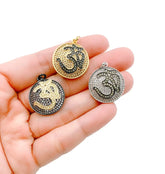 18K Gold Filled Om Necklace, a Mystical, Energy and Spiritual Gift For My Yoga Teacher, 18K Gold Symbolic for Buddhist Friend, Gold Aum Charm CP092