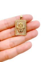 Hamsa Hand Charm Pendant, CZ Micro Pave Hamsa Pendant, Hamsa Charm, Hamsa Pendant, Hamsa Necklace, Cubic Zirconia, 27x18mm, CP1105