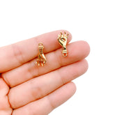 OK Hand Sign Charm Pendant, 18K Gold Hand Sign Charm, Hand Gesture Charm, Ok Hand Sign Charm, Hand Sign Charm, 19x9mm, CP1114