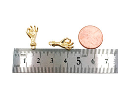 OK Hand Sign Charm Pendant, 18K Gold Hand Sign Charm, Hand Gesture Charm, Ok Hand Sign Charm, Hand Sign Charm, 19x9mm, CP1114