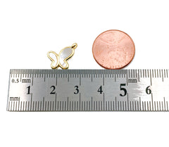 Butterfly Charm Pendant, 18K Gold Shell Butterfly Pendant, Butterfly Charm, Butterfly Pendant, Mother of Pearl, 11x10mm, CP1119