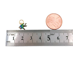 Tropical Angel Fish Charm Pendant, 18K Gold CZ Micro Pave Fish Pendant, Fish Necklace, Fish Bracelet, Fish Charm, 10x8mm, CP1160