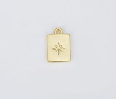 18K Gold Filled Crescent Moon and Star Charm, Gold Charm Pendant, Moon Charm Pendant, Moon Star Celestial Jewelry, 10mm, CP1177