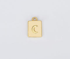 18K Gold Filled Crescent Moon Charm, Gold Charm Pendant, Moon Charm Pendant, Moon Celestial Jewelry, 10mm, CP1177A