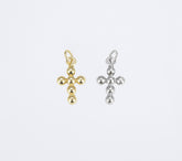 22K Gold Filled Cross Charm, Plain Faith Crucifix Pendant Religious Jewelry for Necklace Making Supplies, Cross Pendant, 10mm, CP1183