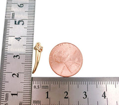 24K Gold Filled Horn Charm, CZ Micro Pave Horn Pendant, Pave Horn Charm, Horn Necklace/Bracelet, Cubic Zirconia, 18x6mm, CP1185