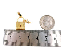 24K Gold Filled Dainty Padlock Lock Charm Gold Filled Best Friend Charm, Love Charm Bracelet, Gold Lock Charm for Necklace Earring, 10mm, CP1203