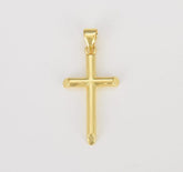 18K Gold Filled Simple Classic Cross Charm, CP1204A