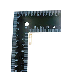 18K Gold Filled Safety Pin Gold Plated Micro Pave Cubic Zirconia Charm Pendant Beads CZ Pave Jewelry Findings 21x7mm CP1215