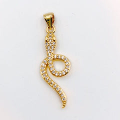 18K Gold Filled Snake Charm, CP1230B