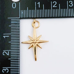 18K Gold Filled Dainty North Star Charm, CP1239