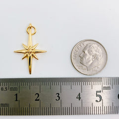 18K Gold Filled Dainty North Star Charm, CP1239