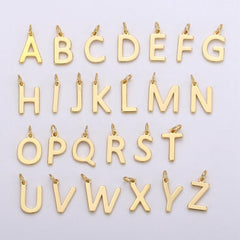 18K Gold Filled Personalized Initial Charm Initial Pendant, Letter Charm, Minimalist Alphabet Letter Charm, Monogram Charm Add On Charm, CP1242