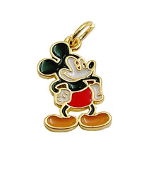 18K Gold Filled Mouse Enamel Charm Pendant, Mouse Charm, Red Black White Enamel Mouse, Colorful Enamel Mouse, CP1300