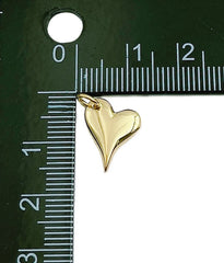 14K Gold Filled Heart Charm Medallion Pendant, Gold Necklace Pendant for Necklace Bracelet Charm Component Supply, 12mm, CP1301