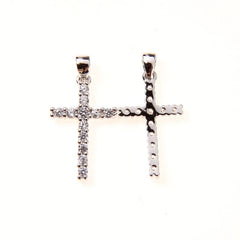 18K Filled Gold Small Cross CZ Micro Pave Charm Pendant, Cross Pendant, Cross Charms, Cross Necklace, Religious Charm, 24x12mm, CP131