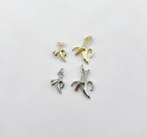 18K Gold Filled Dainty CZ Micro Pave Banana Charm, Cubic Zircon Pave Fruit Pendant Charm, Micro Pave Fruit Charm, CP1328