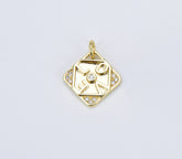 18K Gold Filled Love Words Pendant Charm, LOVE Words Charm Tag Jewelry for Necklace Bracelet Earring Component Supply, 12mm, CP1355