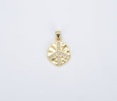 18K Gold Peace Sign Charm, Cubic Zirconia Charm, Medallion Peace Charm for Necklace Bracelet Jewelry Making Supply, 16mm, CP1380