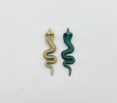 18K Gold Filled Snake Charm, Cobra Charm, Reptile Animal, Serpent Charm Necklace Pendant Bead Finding for Jewelry Making Supply, CP1385