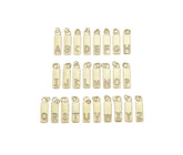 18K Gold Filled Personalized Initial Tag Charm, Letter Charms, Initial Pendant for Jewelry Making, CP1450