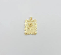 18K Gold Filled Rose Flower Charm, CP1453A