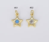 18K Gold Filled Dainty Star Charm, CP1477