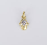 18K Gold Filled Mini Gold Hamsa Hand Charm, CP1479