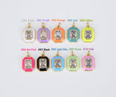 18K Gold Filled Colorful Enamel Big Cubic Zirconia on Octagon Shape Pendant, CP1510