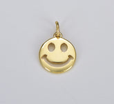 18K Gold Filled Happy Face Charm, CP1517