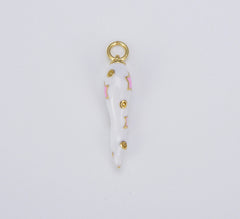 18K Gold Filled Enamel Italian Luck Horn Charm, CP1537