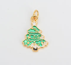 Christmas Holiday Season Charm, Santa Claus, Reindeer, Christmas Tree Pendant for DIY Jewelry Necklace Bracelet Earring Accessory, CP1598