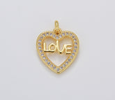 Dainty Gold Heart Charm, Gold Filled Heart Love Pendant, Add On Charm, Valentines Gift, Heart Pendant for Necklace Bracelet, CP1660